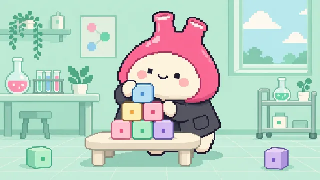 JEVLAB decorative pixel illustration; not source media