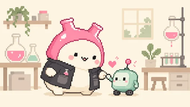 JEVLAB decorative pixel illustration; not source media